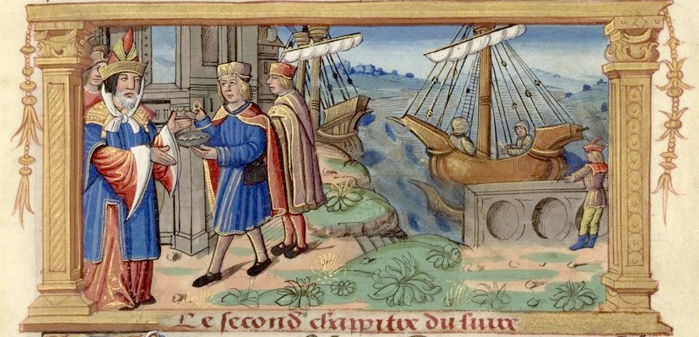 Miniature illustrant le Livre des voyages de Marco Polo